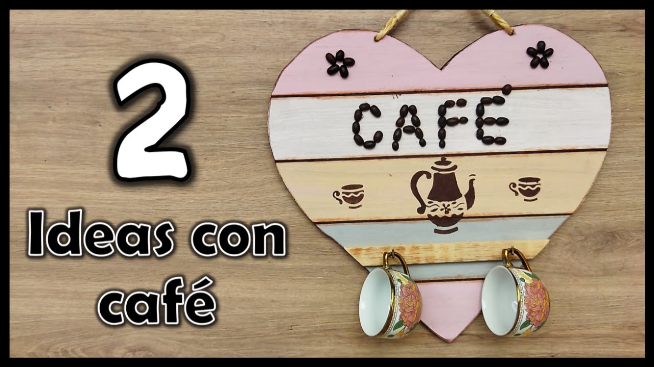 2 PRECIOSOS ADORNOS PARA LA COCINA - Manualidades con café - Crafts for the kitchen