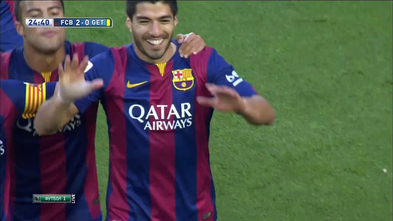 Luis Su&aacute;rez Goal vs Getafe | FC Barcelona vs Getafe 6-0 | 28/04/15 |