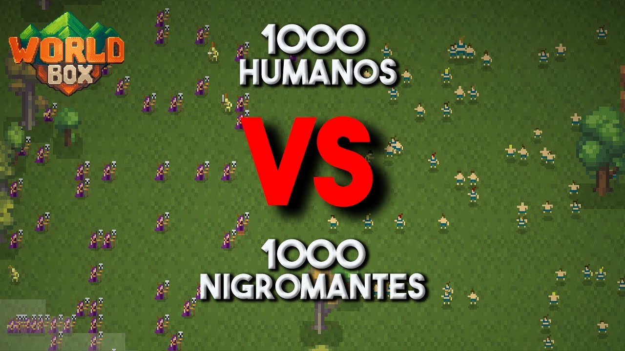 World Box 1000 Humans vs 1000 Necromancers