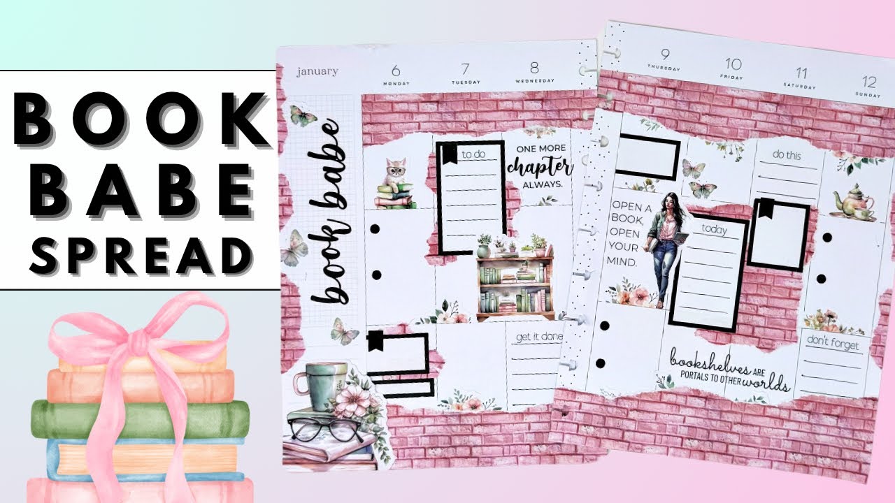 PLAN WITH ME | BOOK BABE SPREAD | THE HAPPY PLANNER