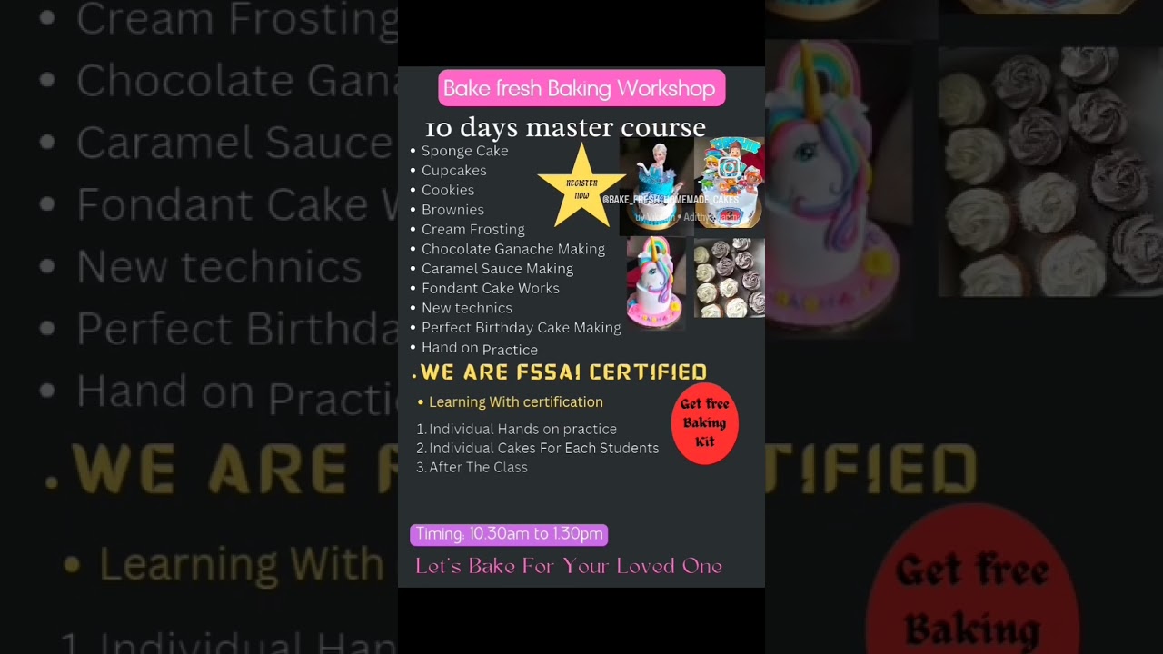Baking class at coimbatore for more details call 9751625990