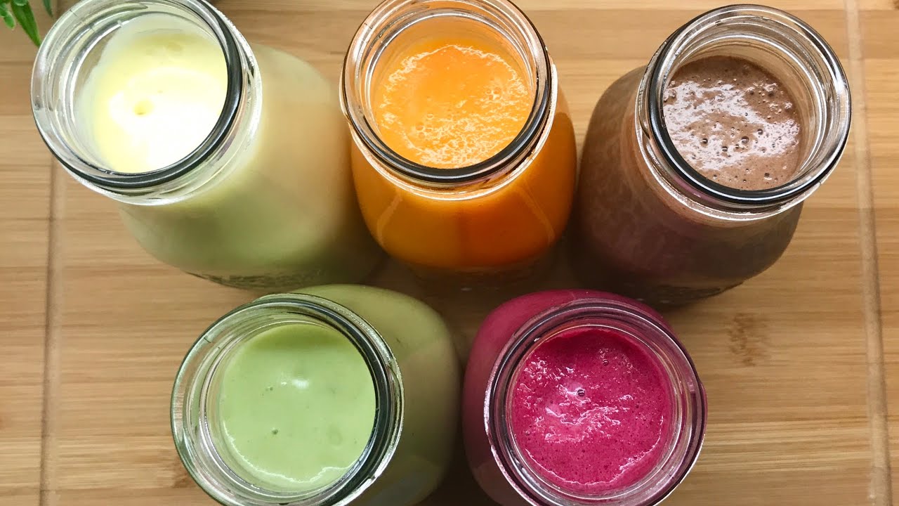 Sans Sucre‼️5 Boissons 💯 Santé et goût 😋 / 5 Healthy smoothies