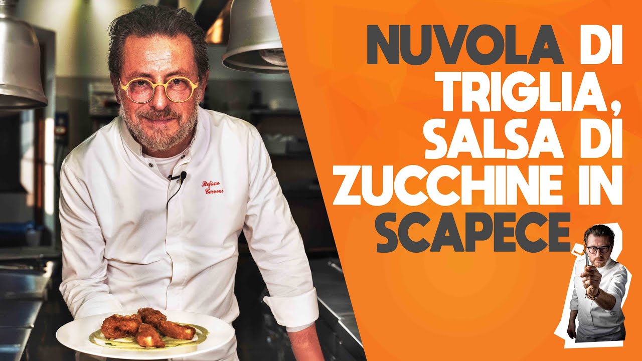 Nuvola di triglia, salsa di zucchine in scapece: ricetta dello chef - tutorial