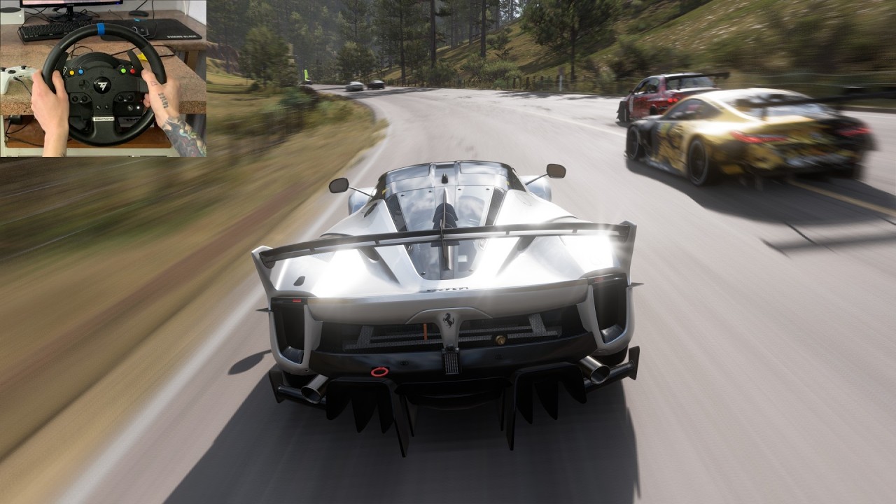 Ferrari FXX K EVO Goliath Race | Forza Horizon 5 Steering Wheel Gameplay