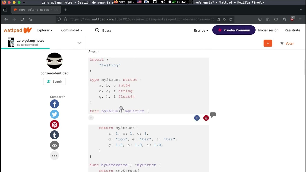 Lectura: Gestión de memoria en Go - ¿Structs deben pasarse por valor o por referencia?