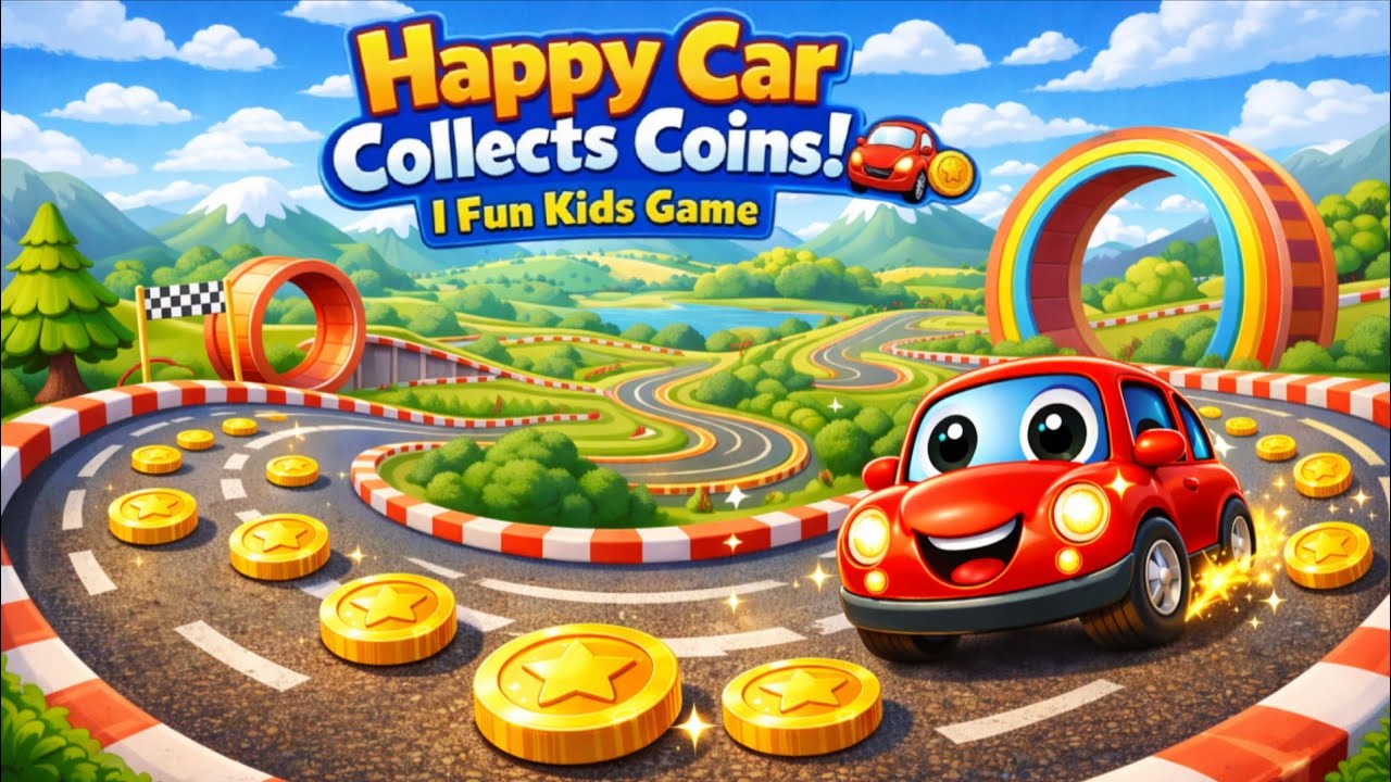 Happy Car Collects Coins! 🚗🪙 | Fun Kids Game