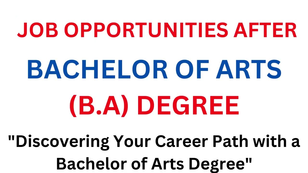 Job Opportunities after Bachelor of Arts BA Degree After BA Job opportunities in Telugu #opendegree