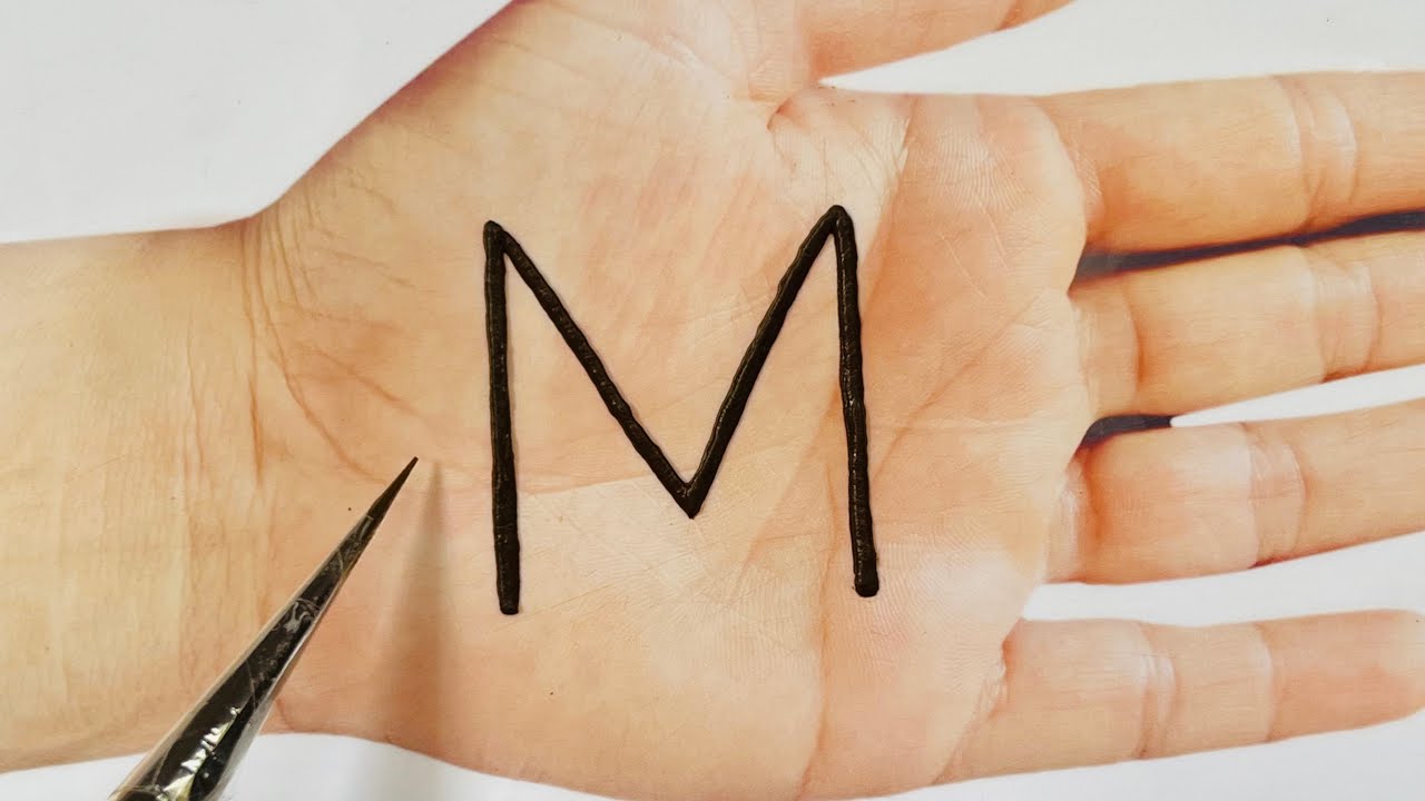Very Easy Simple Arabic Mehndi Design Trick For Beginners| M Alphabet Mehandi Design |Mehendi design