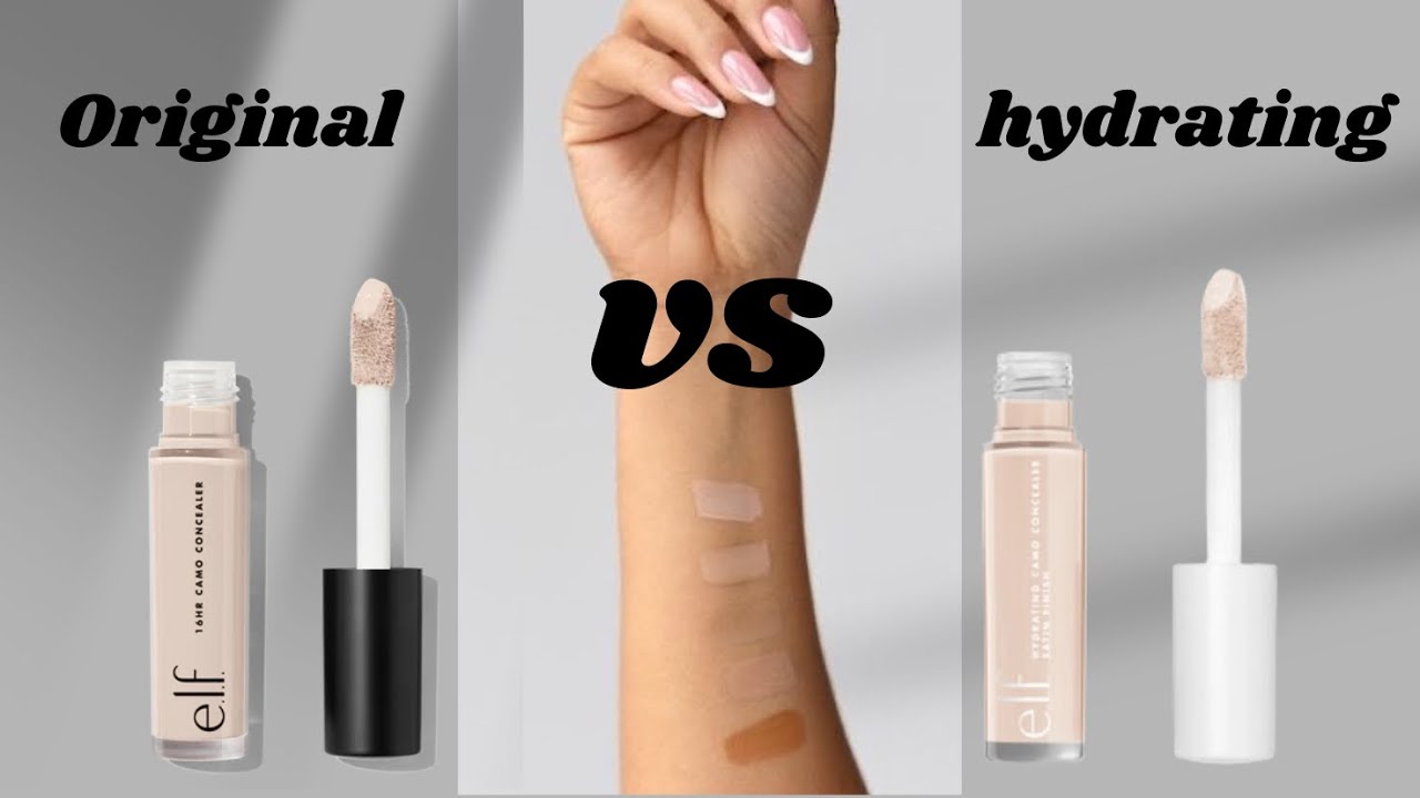 Elf Camo Conceal vs. Hydrating Concealer swatches for brown skin- Full Comparison