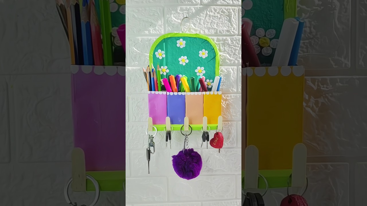 DIY two in one pen holder 💐#youtubeshorts #viralshorts
