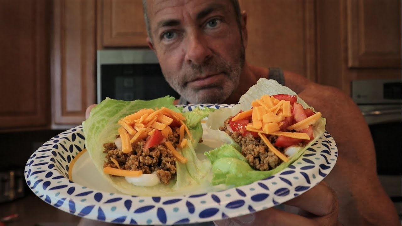What I Ate To Lose Weight At 58,  Lettuce Wrapped CHICKEN TACOS