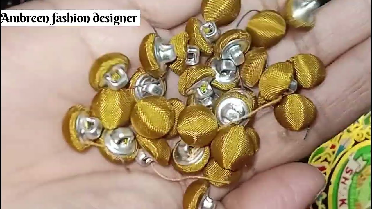 How to Make Dori Piping & Buttons on shirt || chalk dori loops design  @Ambreen fashion designer