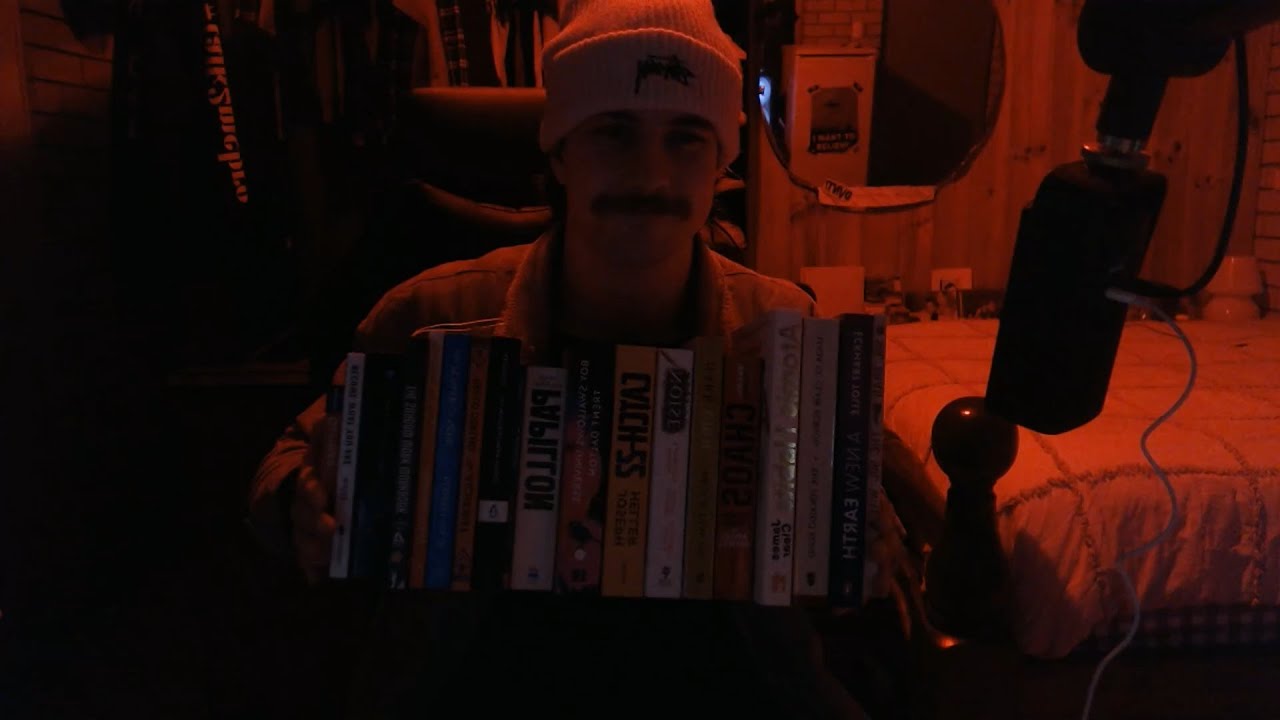 asmr - book collection (whispering, page turning, tapping)