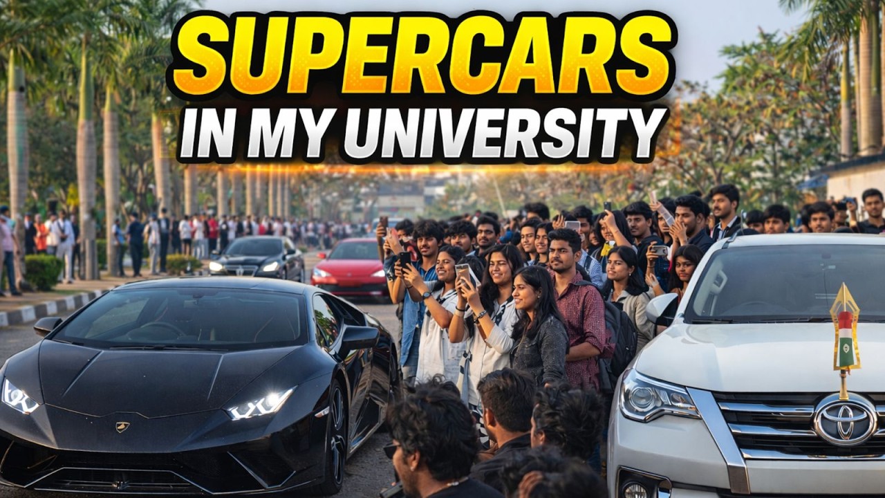 Supercars at My University!! 😱🚗 | Woxsen University Auto Expo Vlog 2026🔥