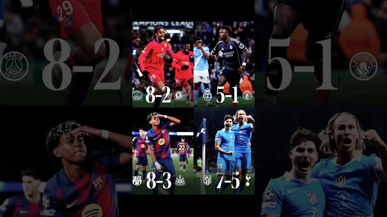 EPL teams suffered massive defeats #championsleague #quarterfinals #epl
