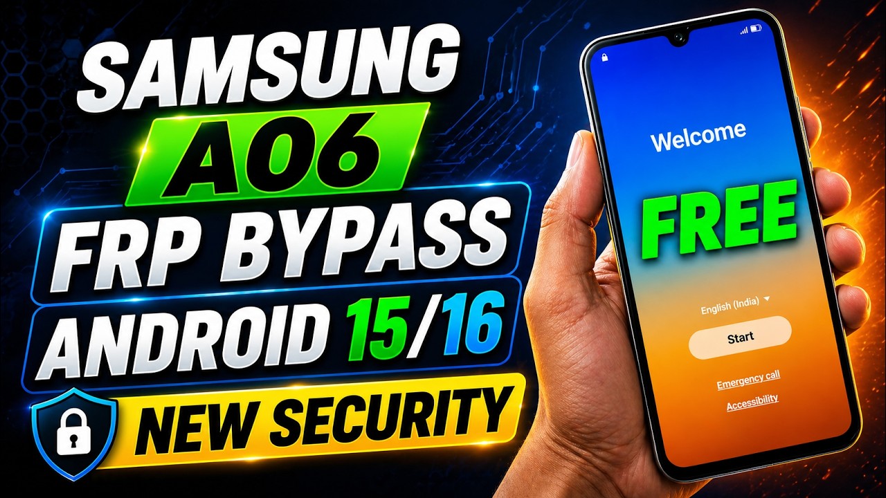 Samsung A06 FRP Bypass Android 15/16 | Samsung A06 FRP Unlock Android 15/16 | Samsung A06 FRP 2026