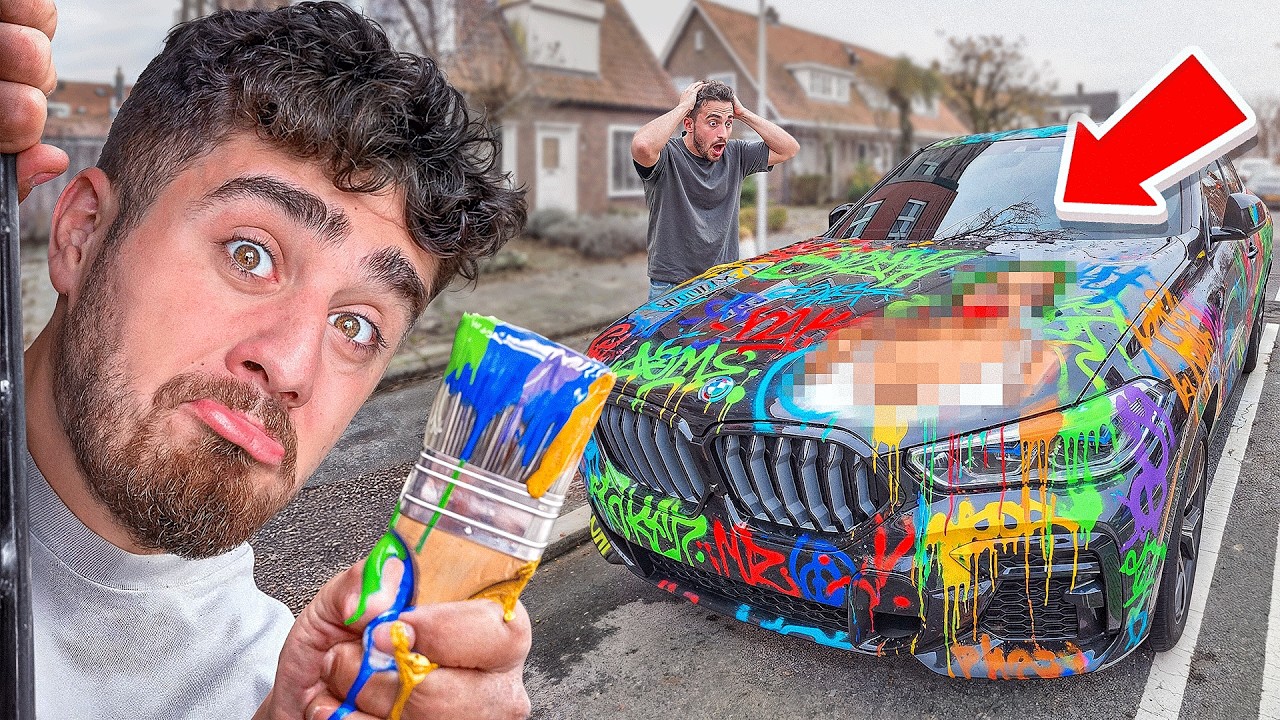 مقلبت اخي ولونت سيارته (ضربني)