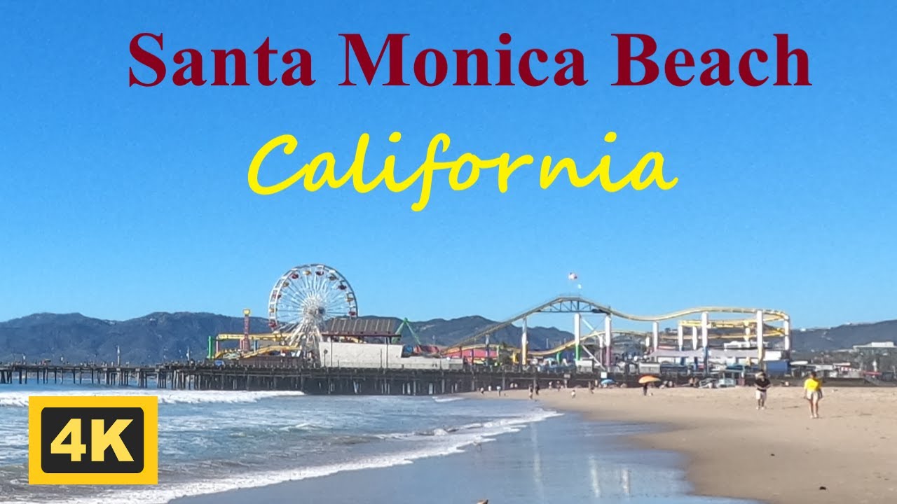 SANTA MONICA BEACH, CALIFORNIA - GORGEOUS, SUNNY DAY FOR A RUN