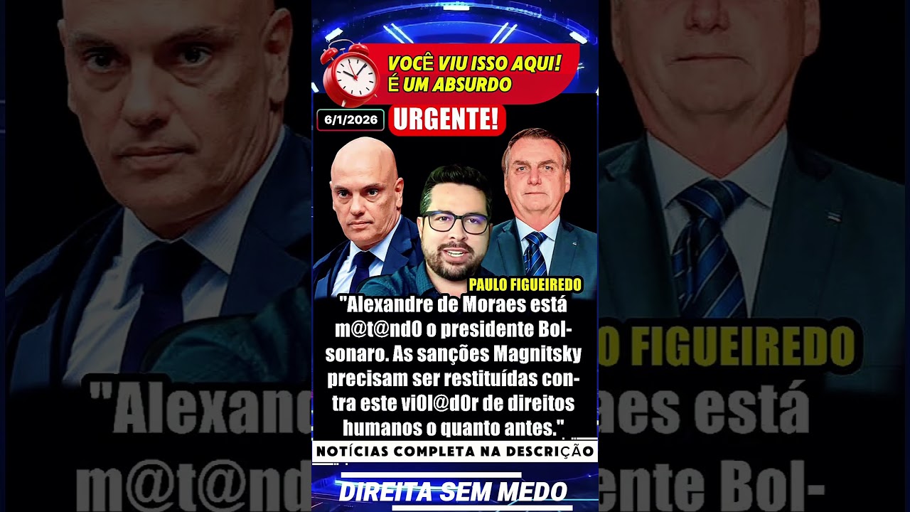 🚨 URGENTE! Paulo Figueiredo acusa Alexandre de Moraes de violar direitos humanos e pede sanções .