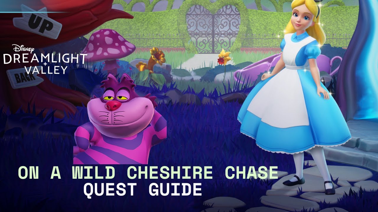 On A Wild Cheshire Chase Quest Guide- Cheshire Cat Level 10 Friend Quest - Disney Dreamlight Valley