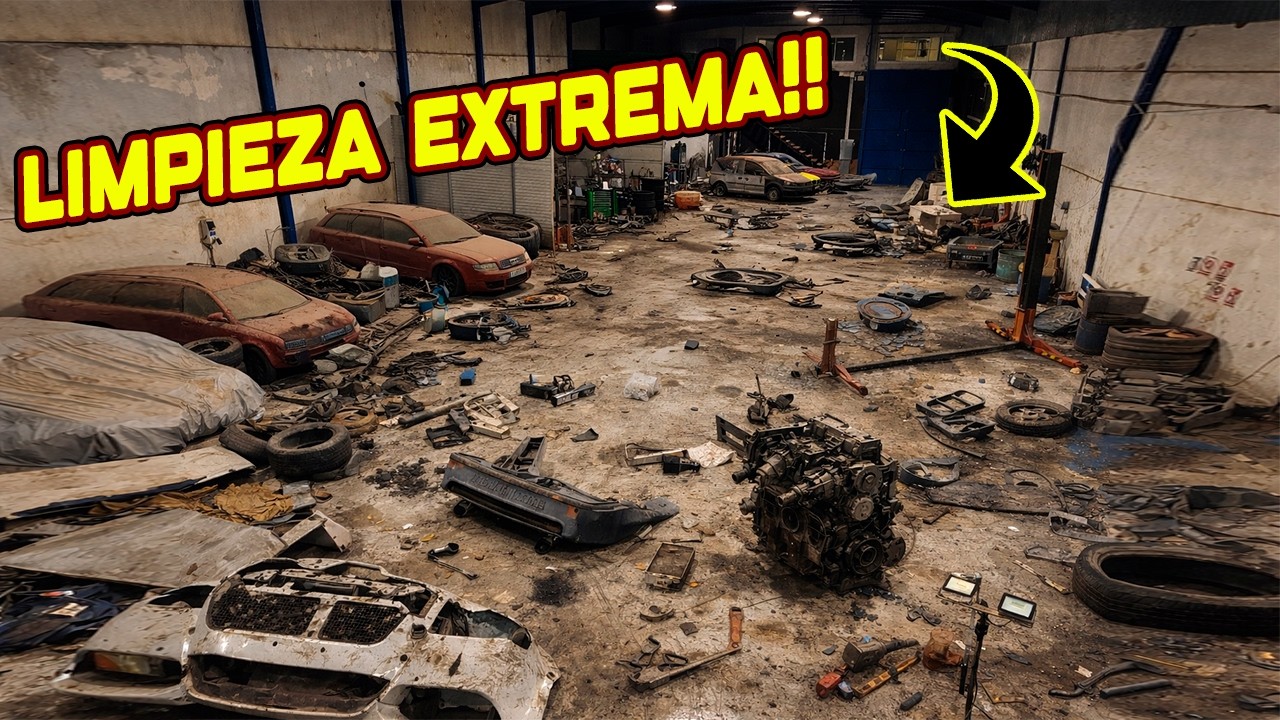 💥Mi TALLER estaba ASQUEROSO… LIMPIEZA EXTREMA después de AÑOS🧼
