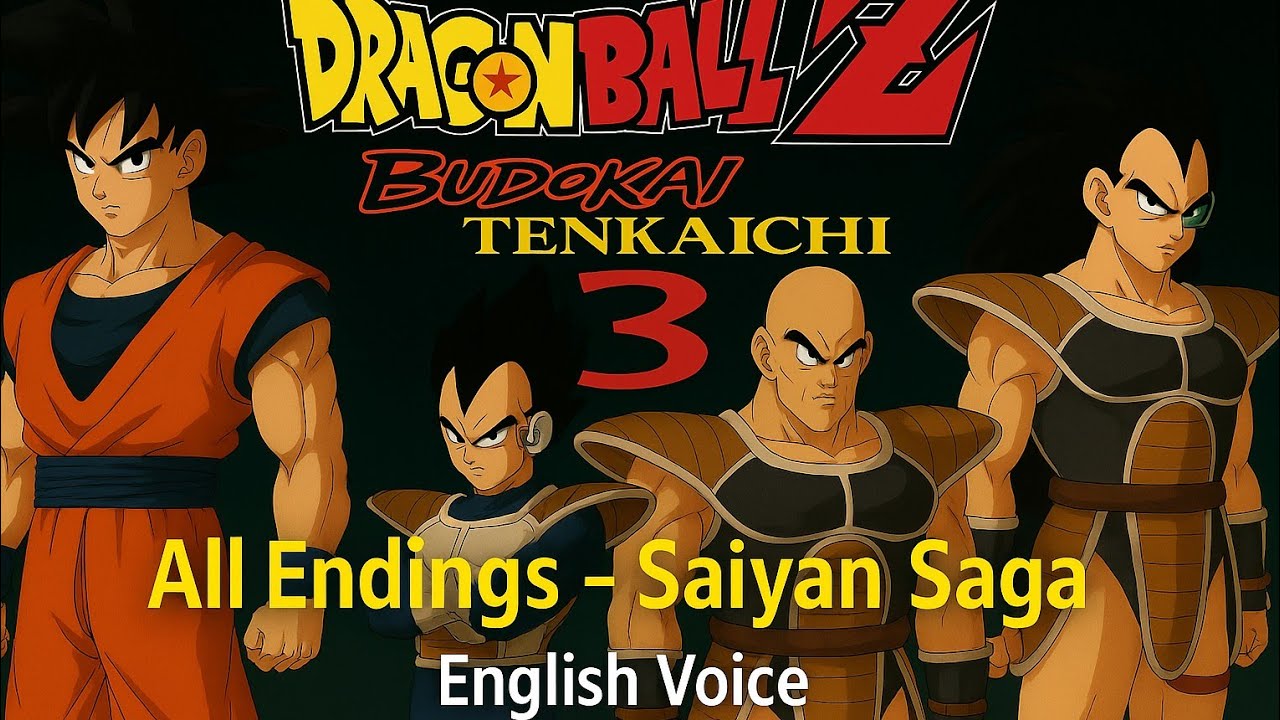 Dragon ball budokai tenkaichi 3 - All ending Saiyan saga - English voice