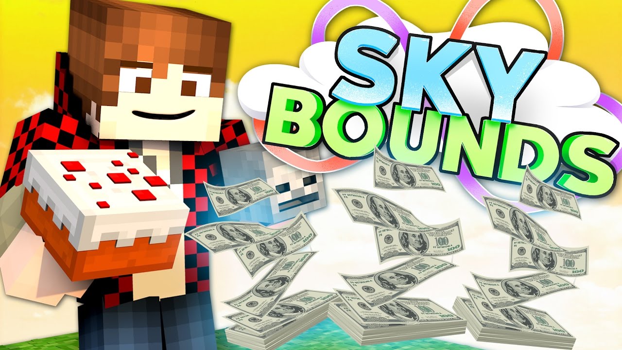 SPENDING ALL MY MONEY ON CAKE!! | Minecraft Skybounds #16