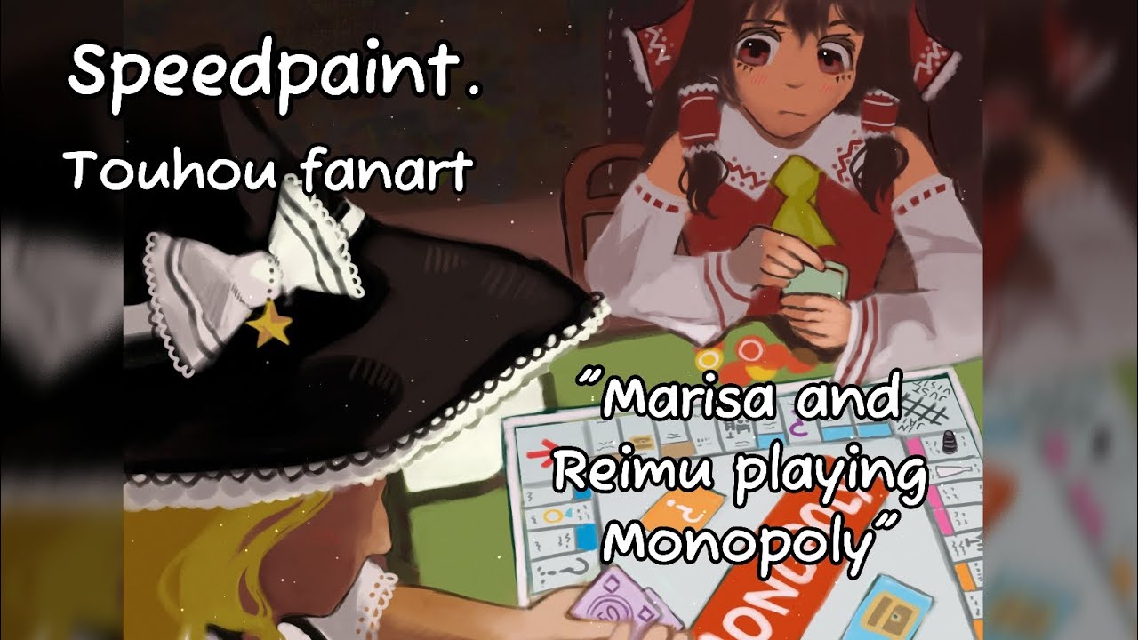 Speedpaint - Touhou Marisa and Reimu Fanart