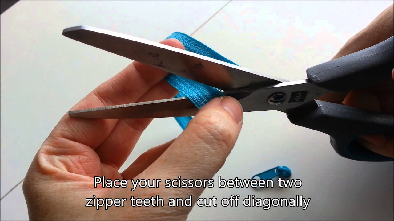 How to install a slider on a continuous zipper