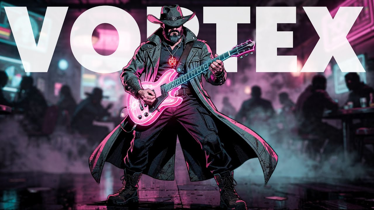 Fuzzyretromancer – Vortex [Desert Rock / Guitar Synthwave]