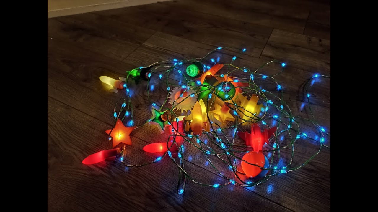 Гирлянда СССР Космос RGB (10 метров 20 фигурок)