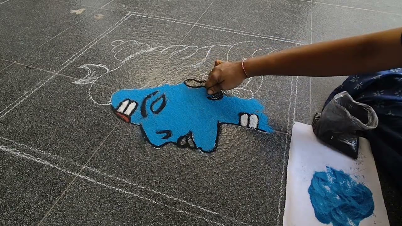 Lord shiva face rangoli # om namah shivaya #har har mahadev 