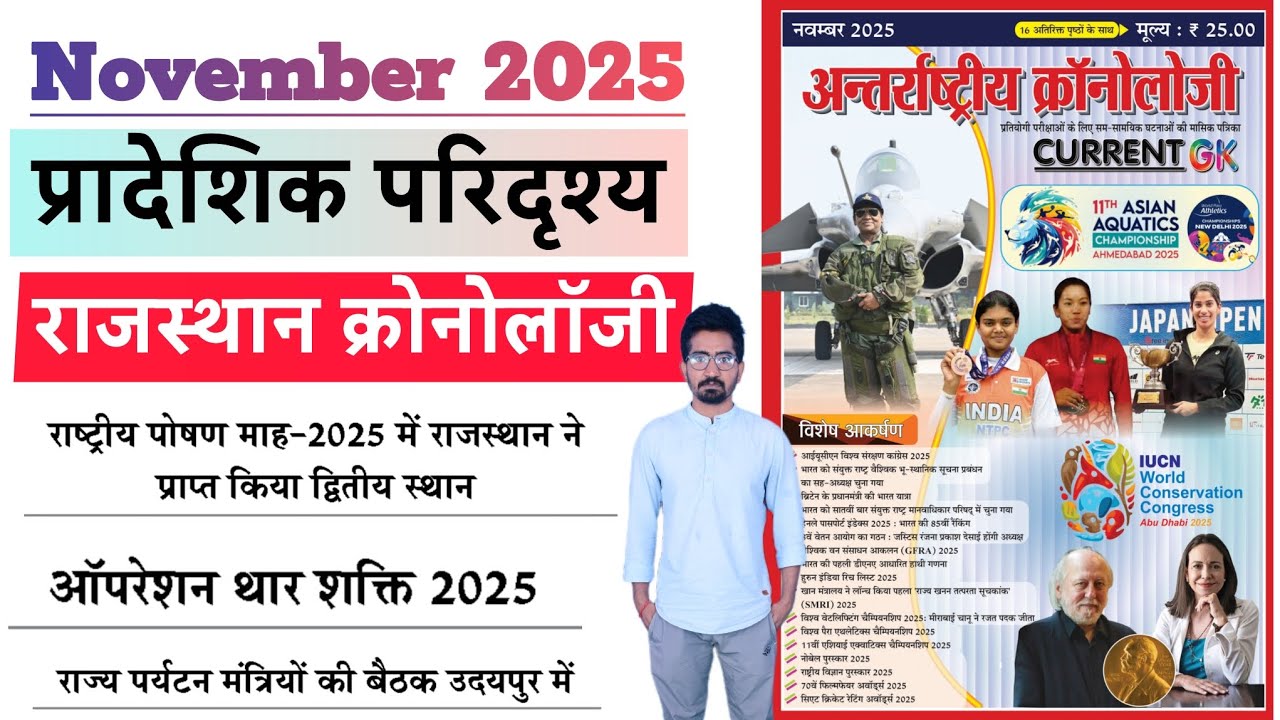 प्रादेशिक परिदृश्य November Rajasthan chronology #chronology 