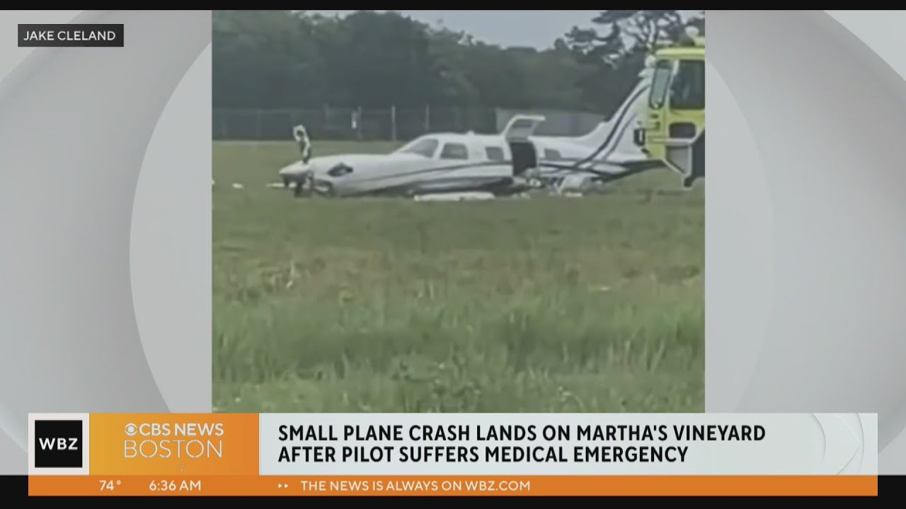 Passenger takes controls of small plane from ailing pilot, crash lands on Martha's Vineyard