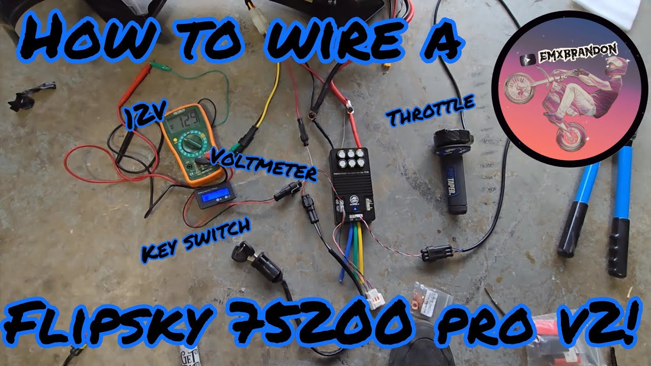 Flipsky 75200 Pro V2! How To Wire For Your Electric Pitbike - BombMoto B1