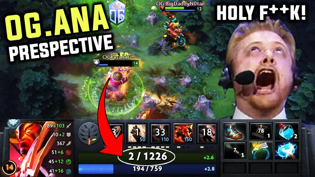 Holy F*** Epic! Gameplay That Deserves 11 Million $ OG.Ana Perspective Dota 2
