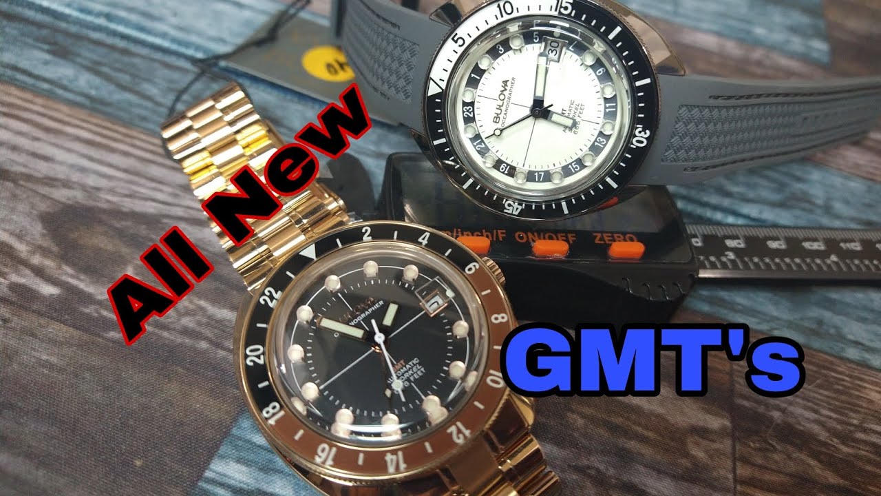 Bulova Oceanographer Devil Diver GMT's (97B215 корневое пиво) и (98B407 FLD)