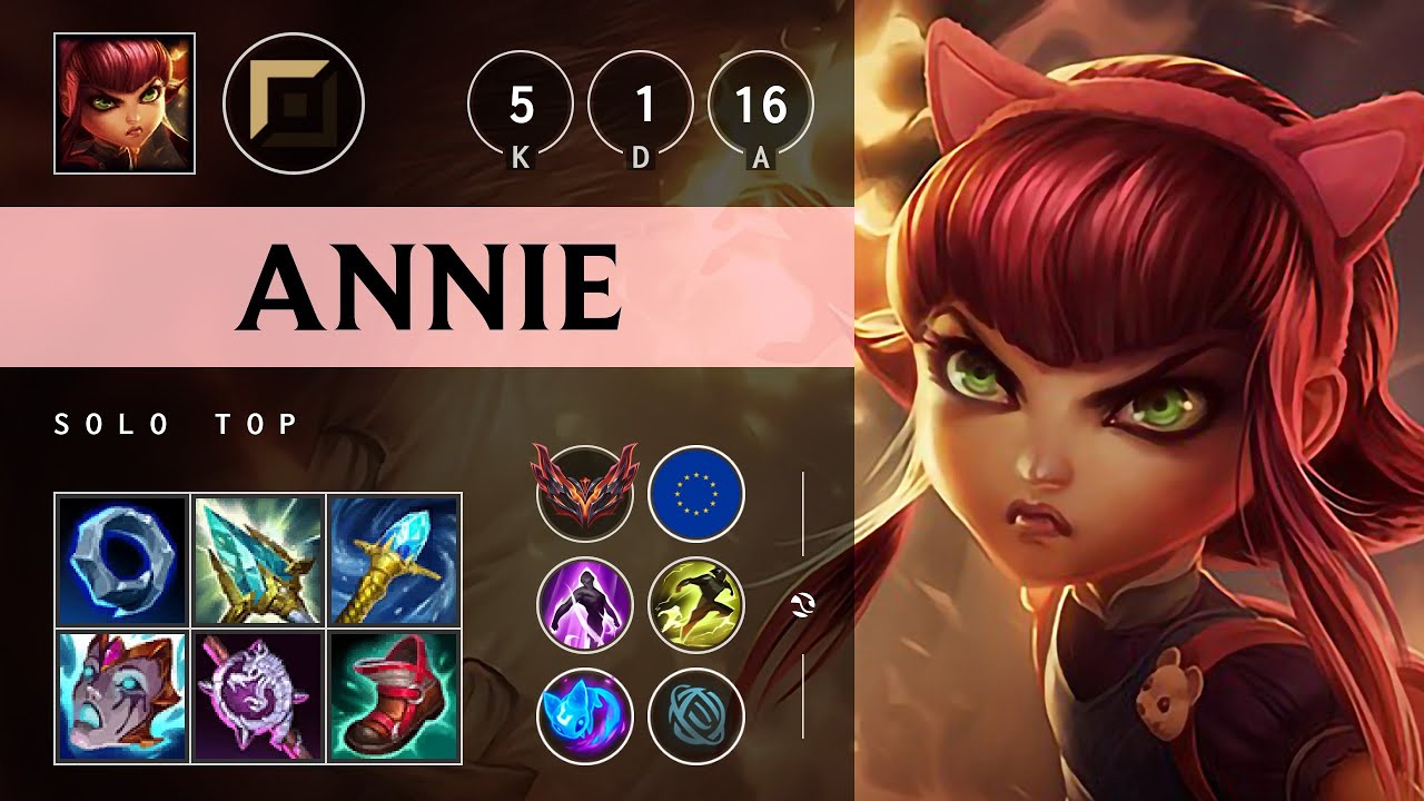 Annie Top vs Yasuo - EUW Grandmaster Patch 25.10