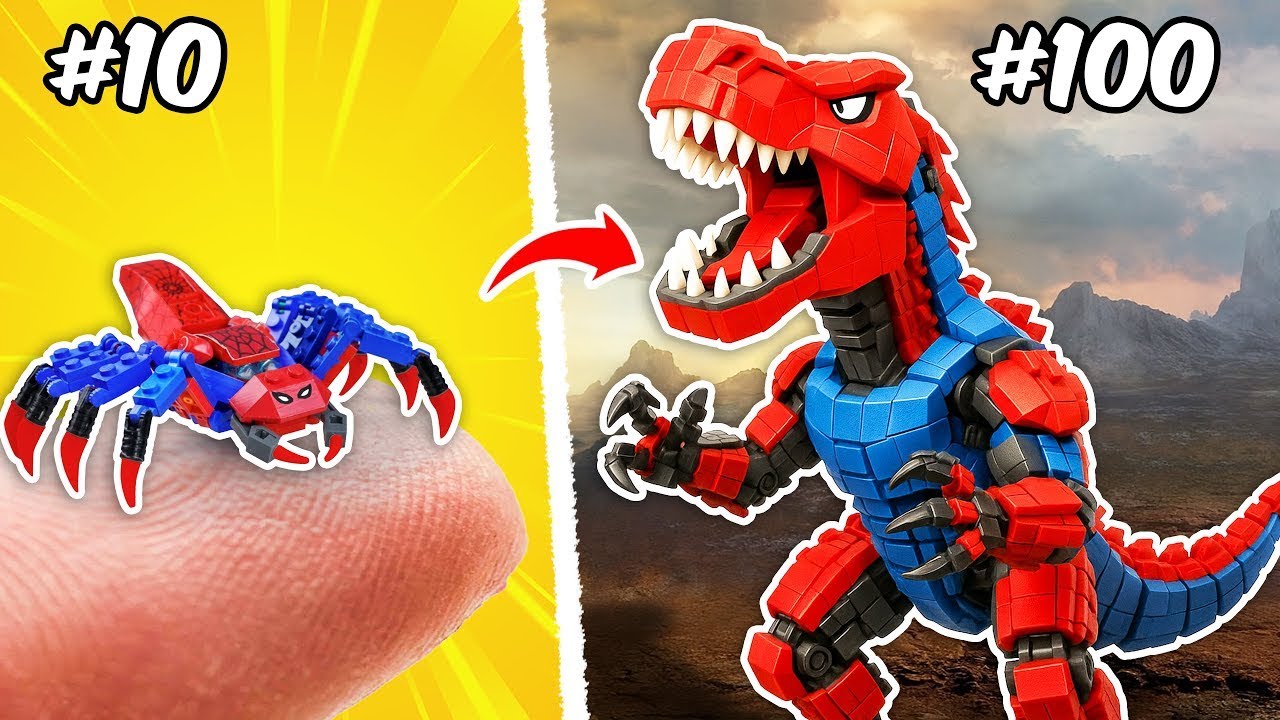 Mejora LEGO: Transformación del Spider-Man Dino Gigante | ROBO Bricks Español