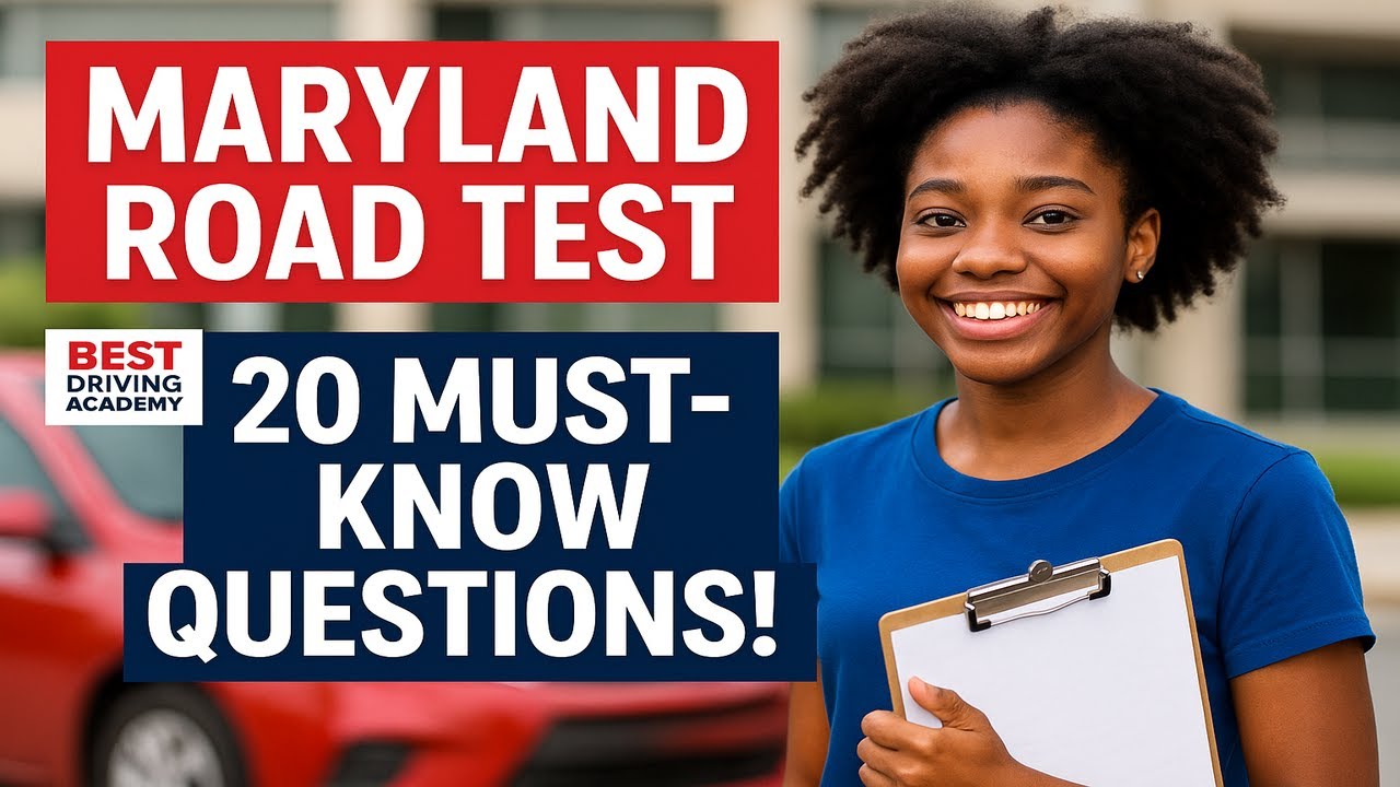 Maryland Road Test: 20 Must-Know Questions to Pass Your Driving Exam | Multiple Choice Quiz 2025