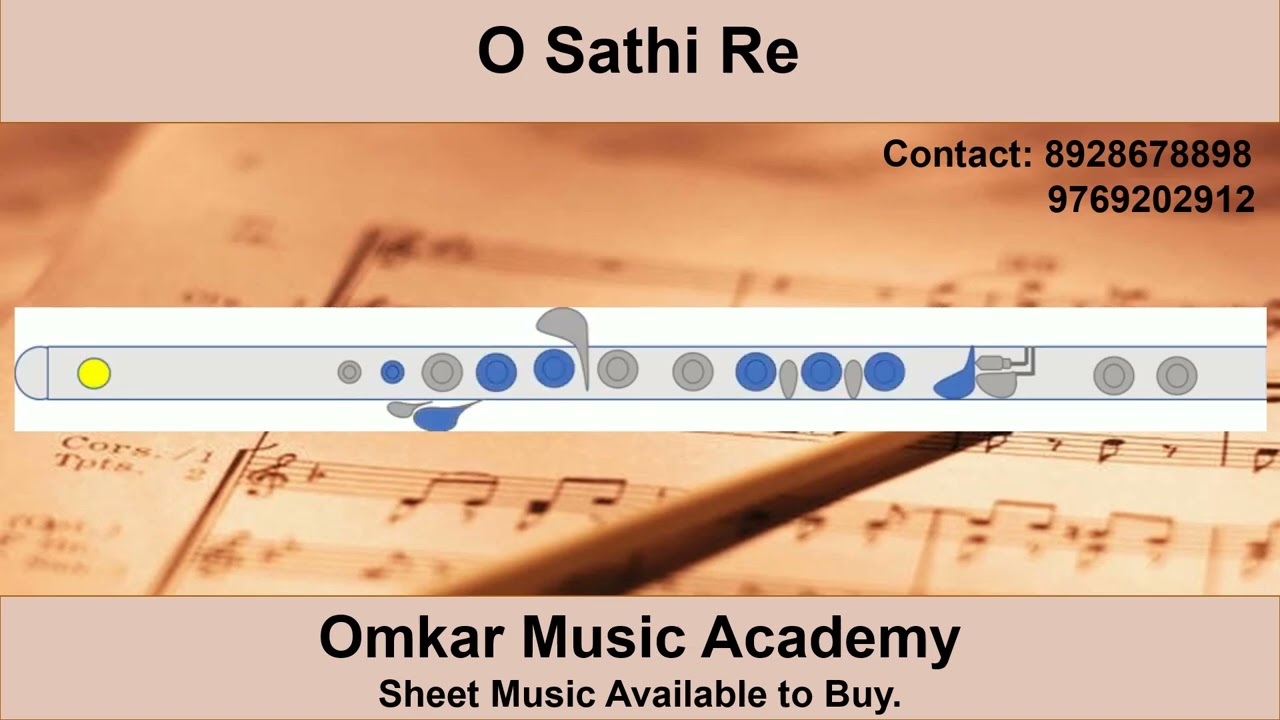 O Sathi Re Western Concerto Flute Tutorial
