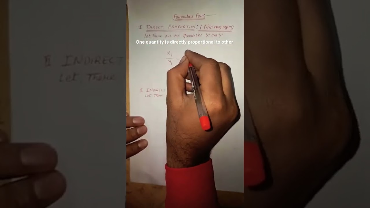 formula for direct and indirect proportion@DEEPTHECHEMIST