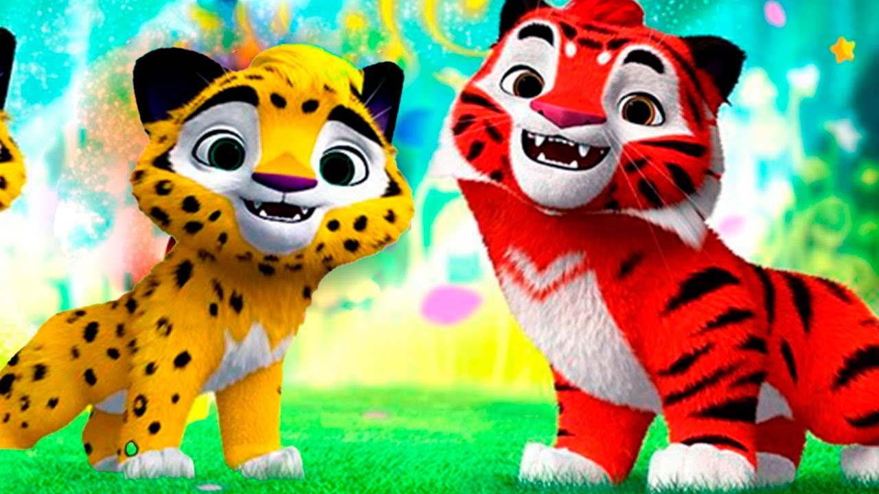 Belos desenhos animados sobre o tigre e o lince, sua fuga para a liberdade na taiga selvagem