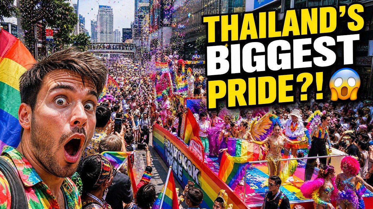 🏳️&zwj;🌈 Bangkok Pride 2026 на улице Силом 🇹🇭 Крупнейший парад гордости в Таиланде! [4K HDR]