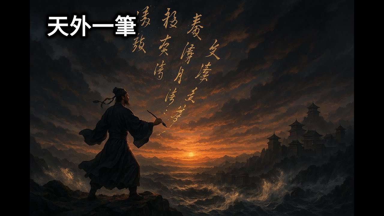 《天外一筆》「揮毫疾書三千字，疑是文章天上來，灑脫放歌且飛白，何等痛快！」【墨唱創作】