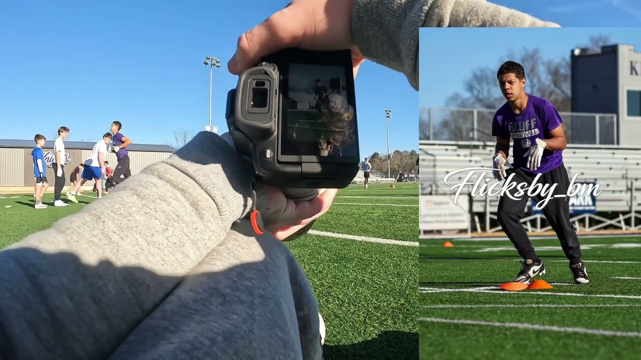 Sports photographer pov football