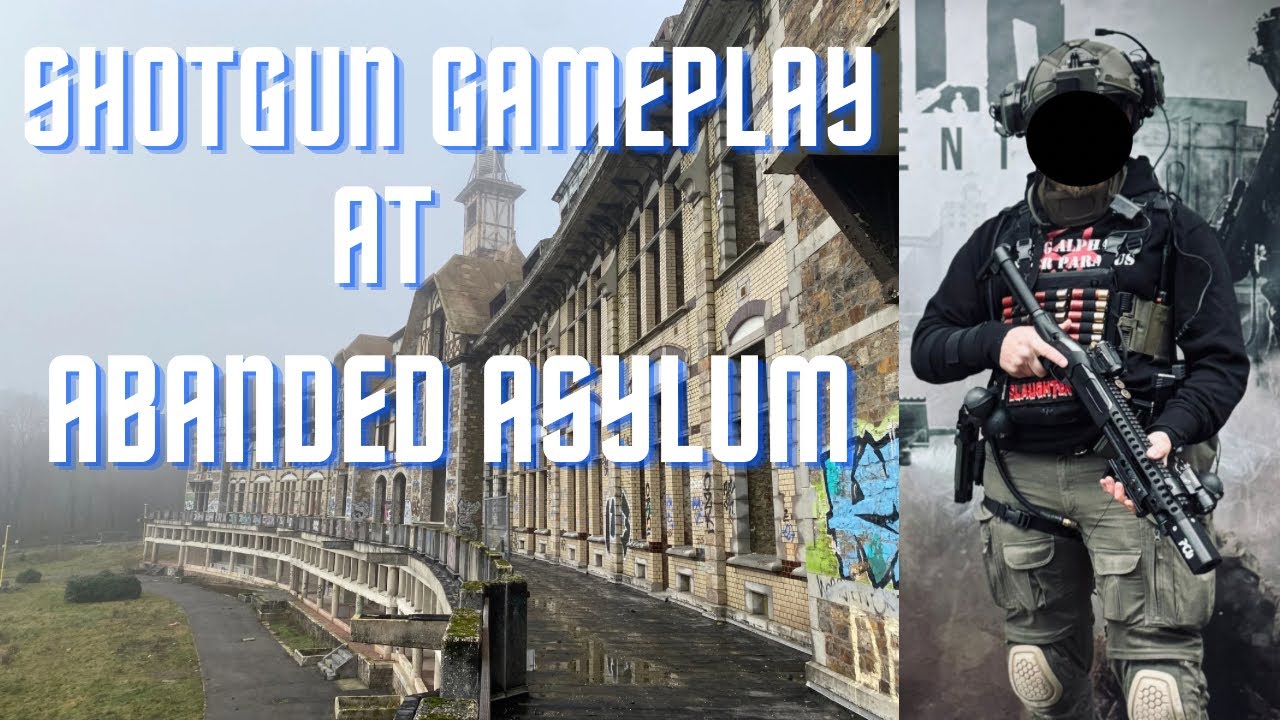 Shotgun gameplay at Silo Events abanded Asylum/ Soldier plays Airsoft/ best Airsoft Shotgun