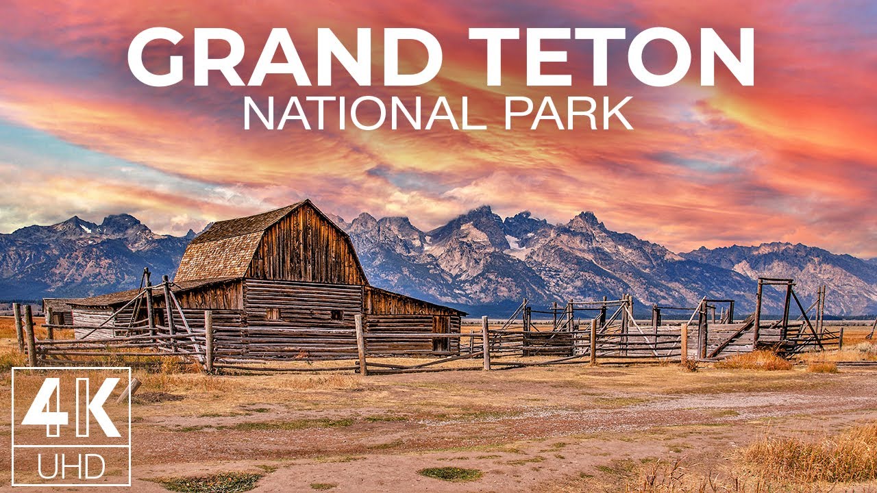 Amazing Mountains of Grand Teton National Park - Wallpapers Slideshow in 4K UHD (no sound)