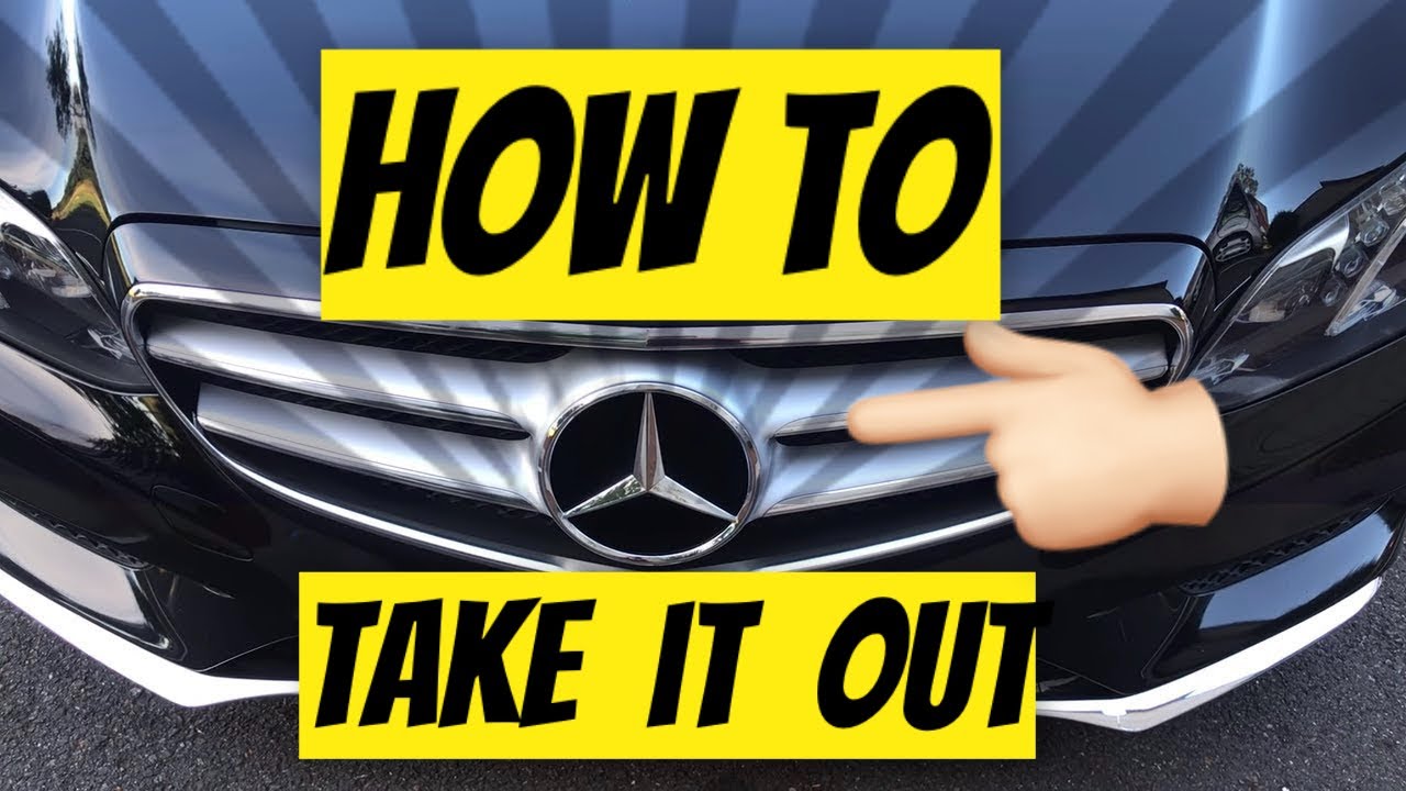 How to remove star emblem logo Mercedes Benz front grill