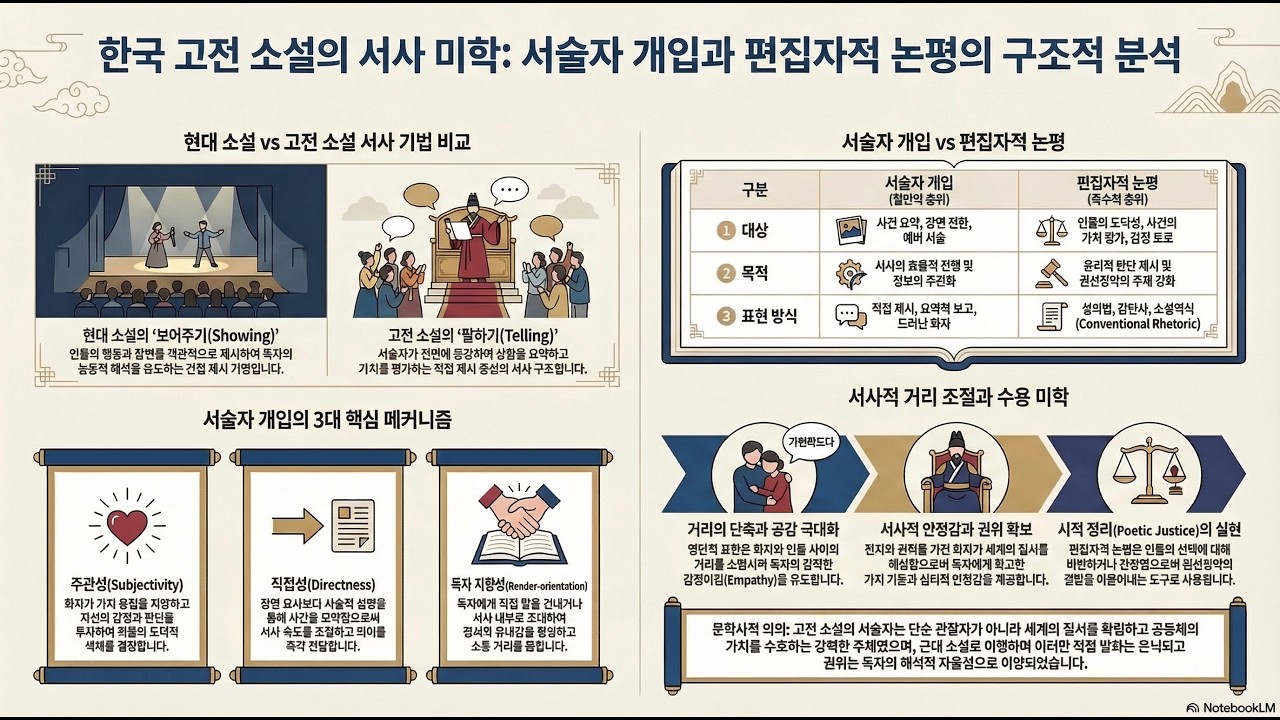 [문학이론] 고전소설 속 '서술자 개입'과 '편집자적 논평'